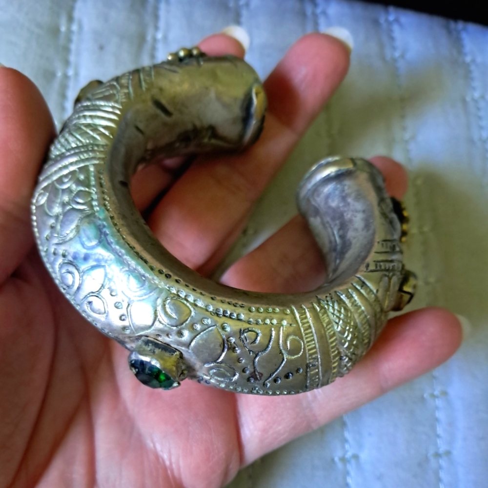Antique Silver Bracelet Moroccan Berber Tuareg Old Original from Marrakech
